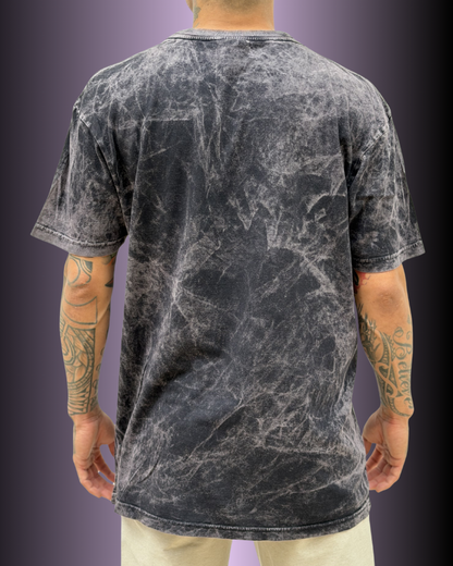 Slick Boyz Acid Wash Ankle Snatcher Anime Inspired Wrestling T-Shirt Back View